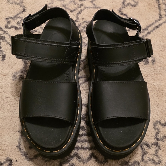Dr. Martens Voss Quad Platform Sandals Black - Picture 2 of 5